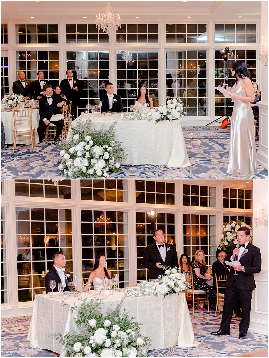 wedding speeches and toasts during reception