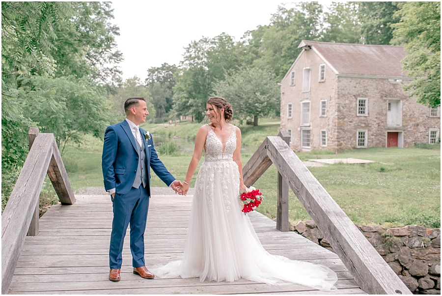 A light and airy summer wedding at Waterloo Village with elegant detail at a historic estate